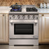 NXR LS Series Gas Range- Stainless Steel 6 German Sealed Burner with Convection Oven